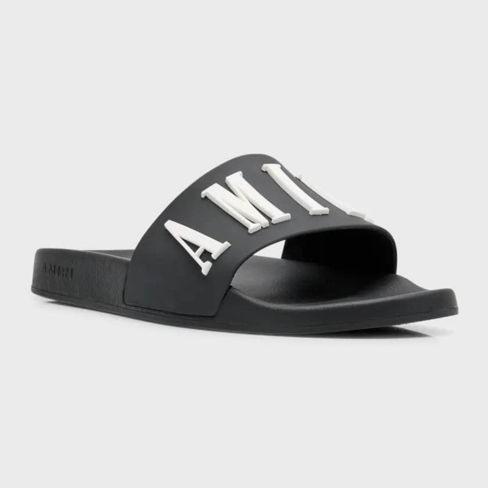 AMIRI Black Pool Slide Sandals